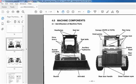 daewoo skid steer dsl801 parts manual|daewoo 601 skid steer specs.